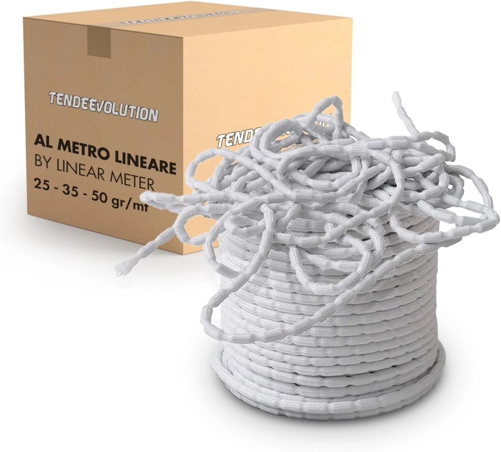 Filo in Piombo Rivestito per Tende - Aggiunge Peso e Stile ai tuoi Tessuti - Made in Italy, Morbido e Flessibile, 35 gr/mt - Venduto al Metro Lineare