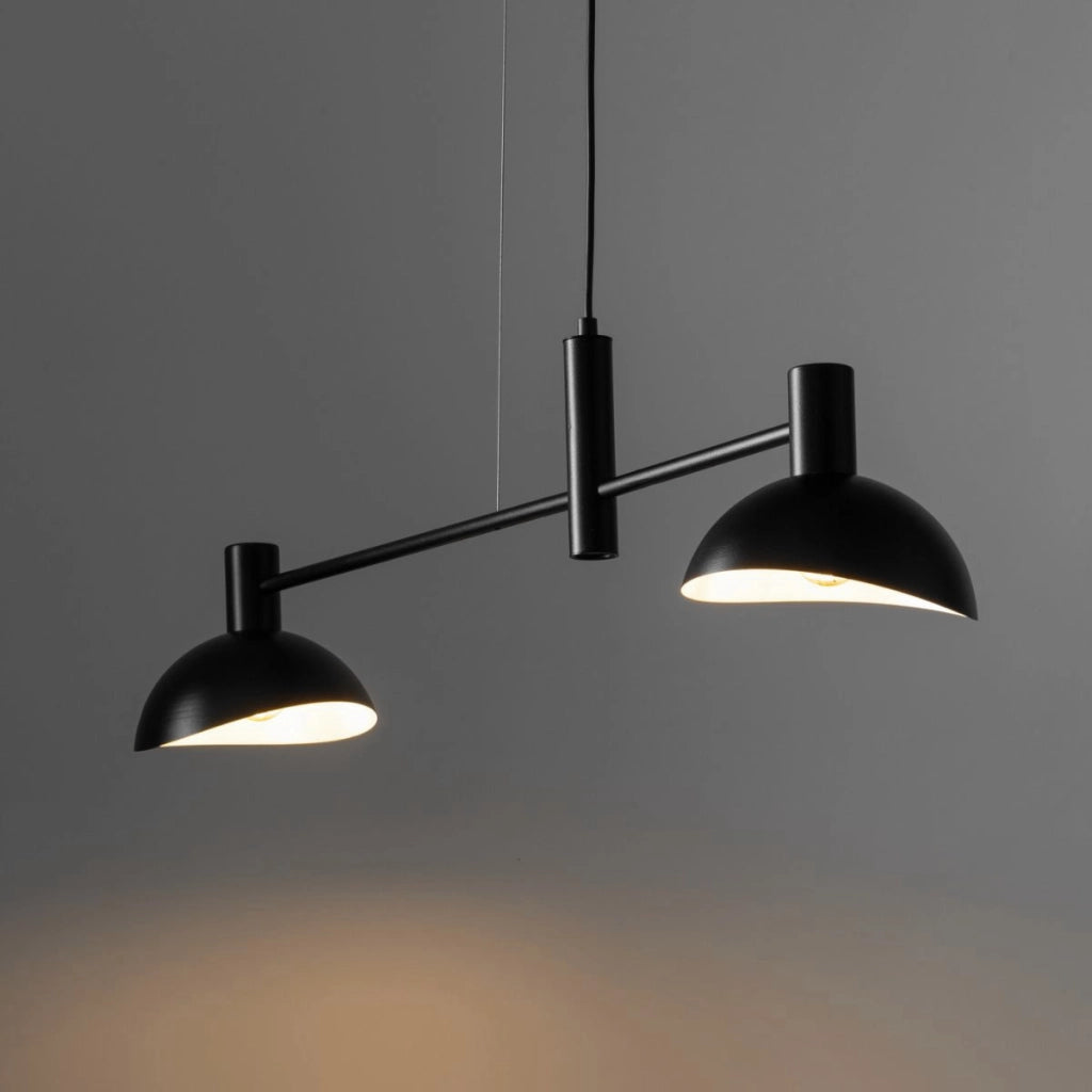 Lampada a sospensione moderna nera Artis 2xE14 Sigma