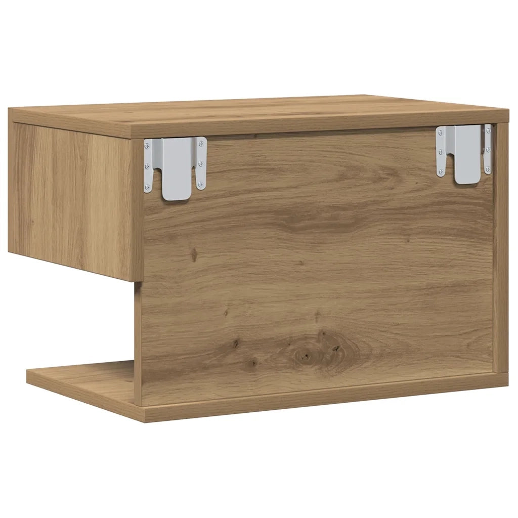Comodini a Muro 2 pz Rovere Artigianale 856823