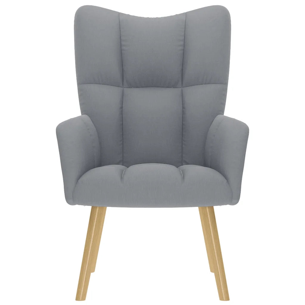 Sedia Relax Grigio Chiaro in Tessuto 4016767
