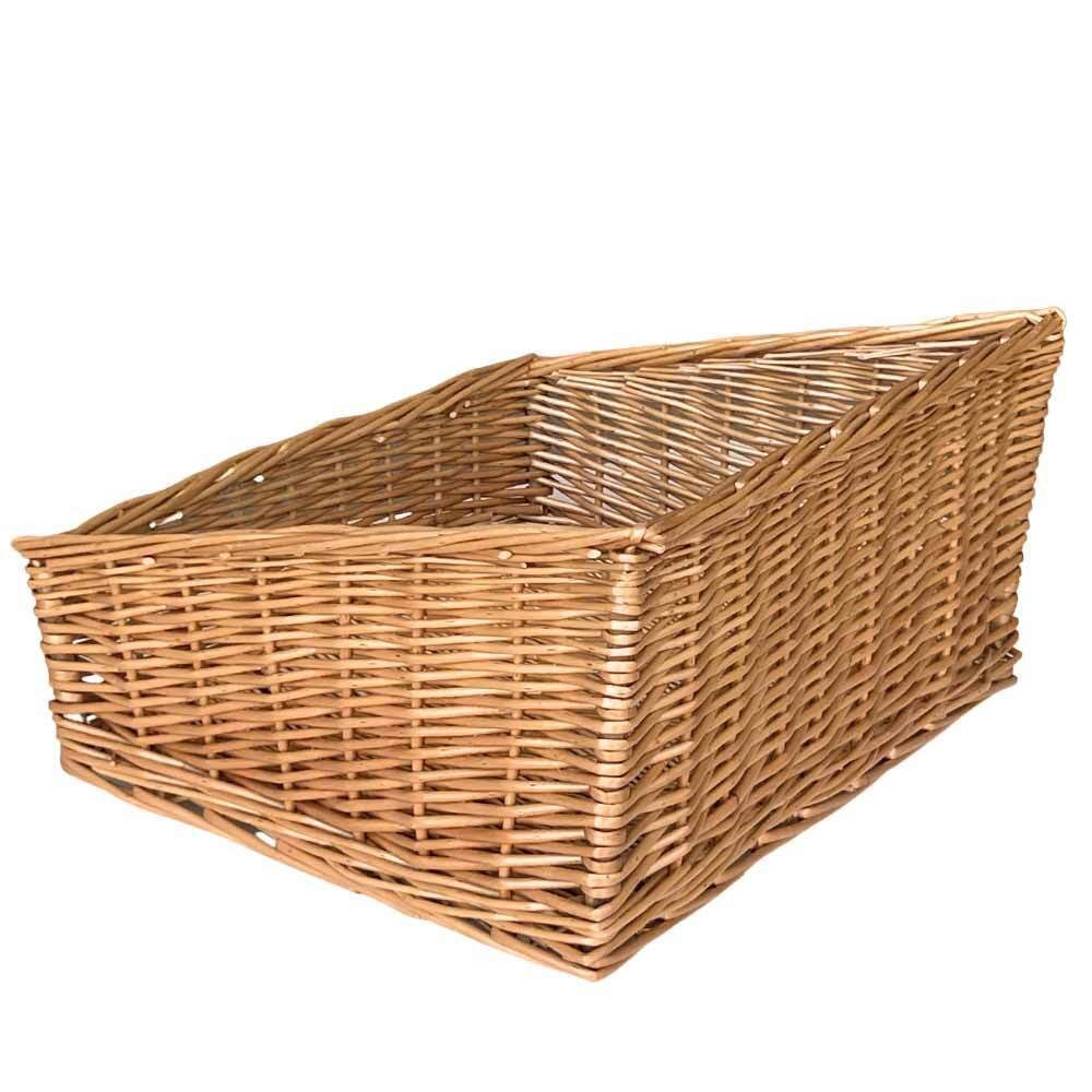 Cesta espositore portapane in vimini quadrato cm 40 x 40 h 20