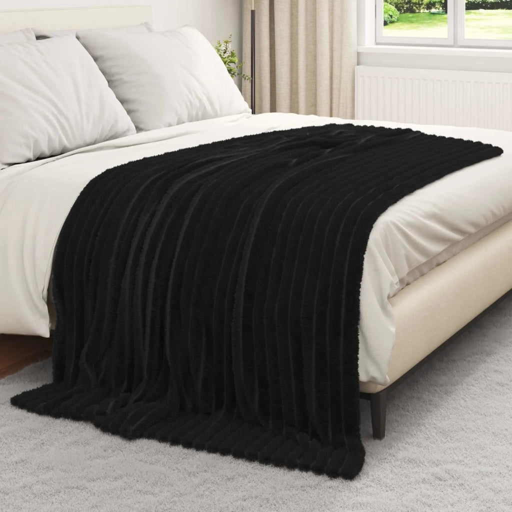 Coperta Nero 200 x 150 cm Panno