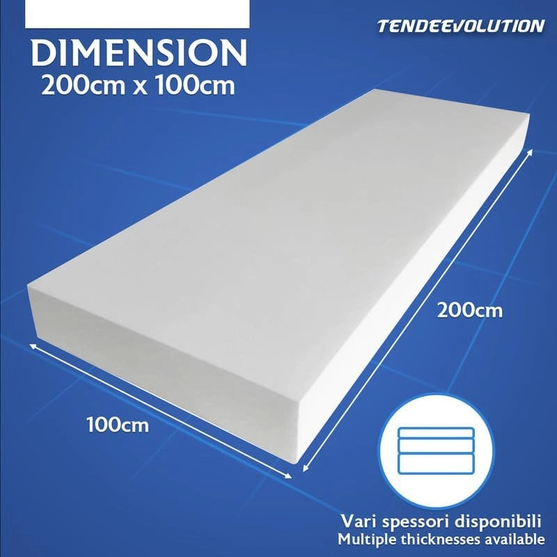 Gommapiuma Divani Spessore 5cm - Lastra 2x1m - Densità 30 - Imbottitura Poliuretano Espanso - Sedie, Panche, Lettini