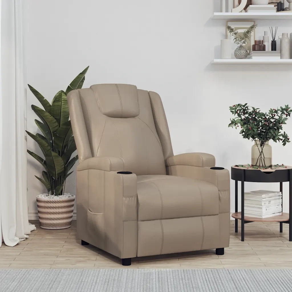 Poltrona Reclinabile Cappuccino in Similpelle 340965