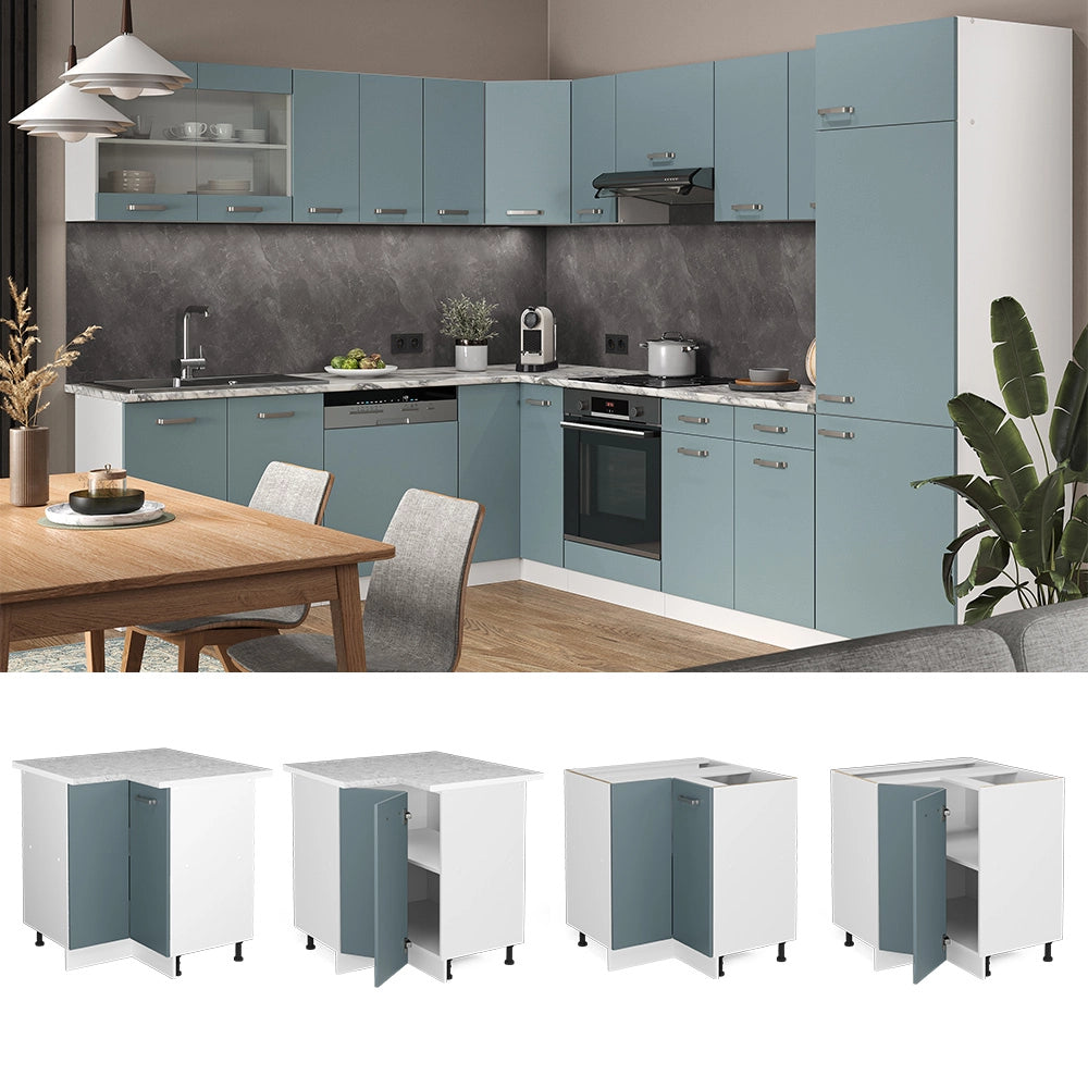 Vicco Mobile ad angolo cucina Grigio-blu 75.6 cm , PL Marmo