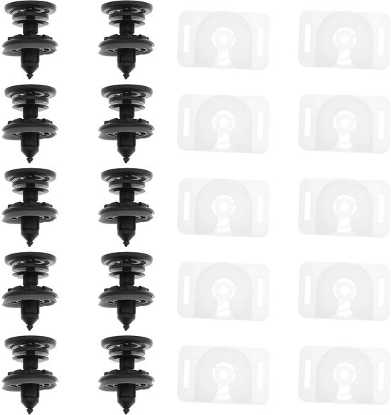 Set di clip per pannelli porte da 10 - Compatibile con Audi A4/A6/A8/Q5/TT/R8 - Parte di ricambio 6Q0868243 - Componente per montaggio shockassorbente - Sostituzione diretta per vecchi clip - Clip di fissaggio