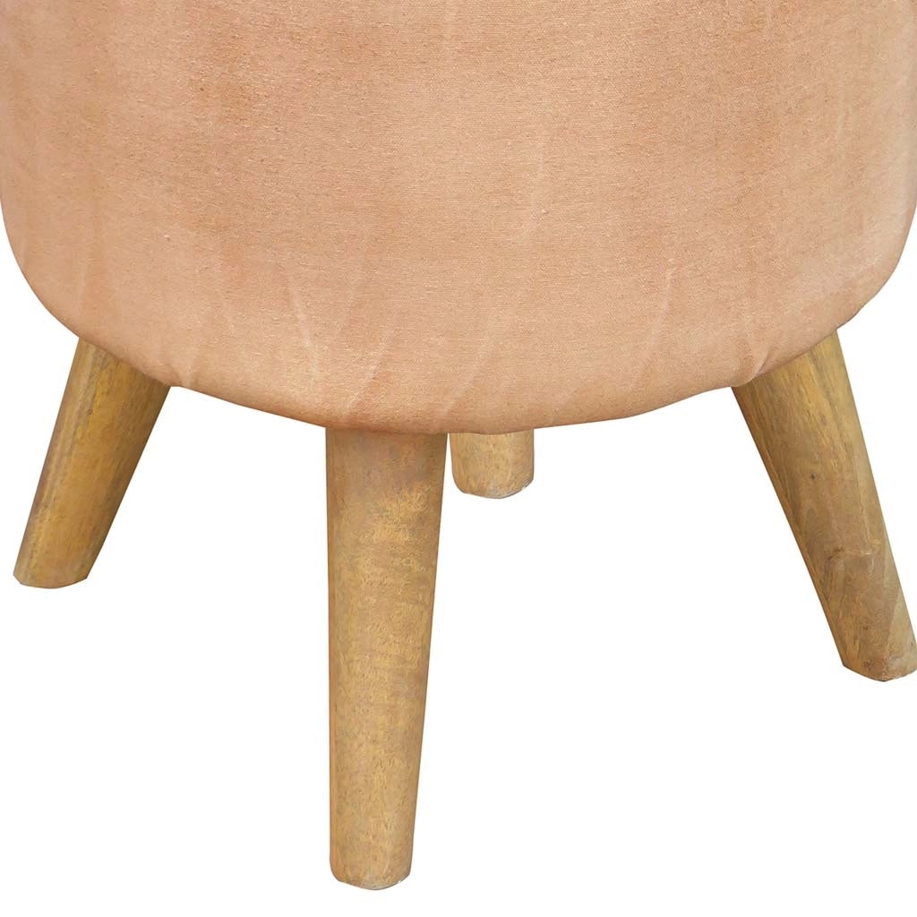 Sgabello imbottito marrone 38x38x42h