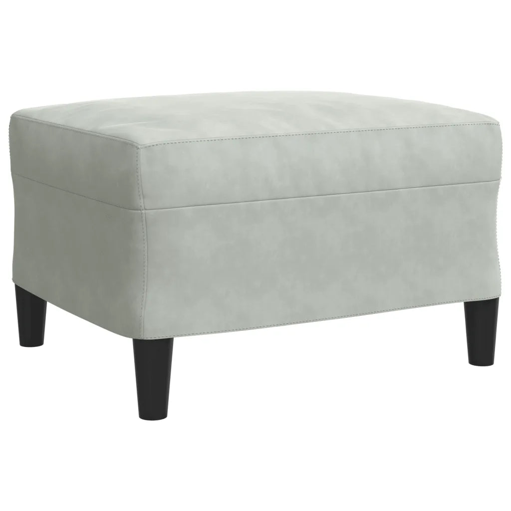 Set di Divani 3 pz con Cuscini e Rinforzi Grigio Chiaro Velluto 3278421