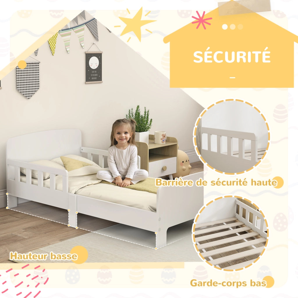 Letto a Soppalco Bambini ¨C Minimal ¨C 143,5x74,2x54 cm Bianco