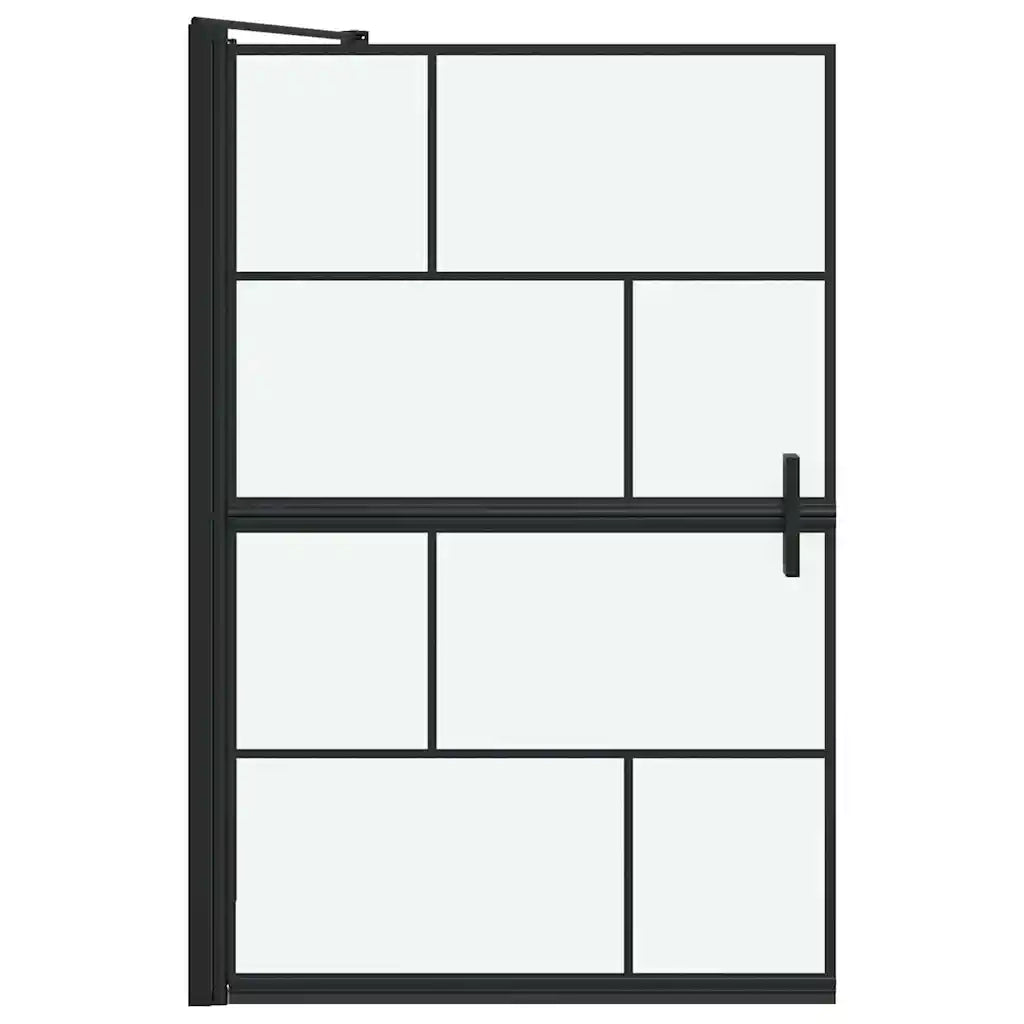 Schermo per Bagno e Doccia Nero e trasparente 80 x 68 x 128 cm CFW6936351