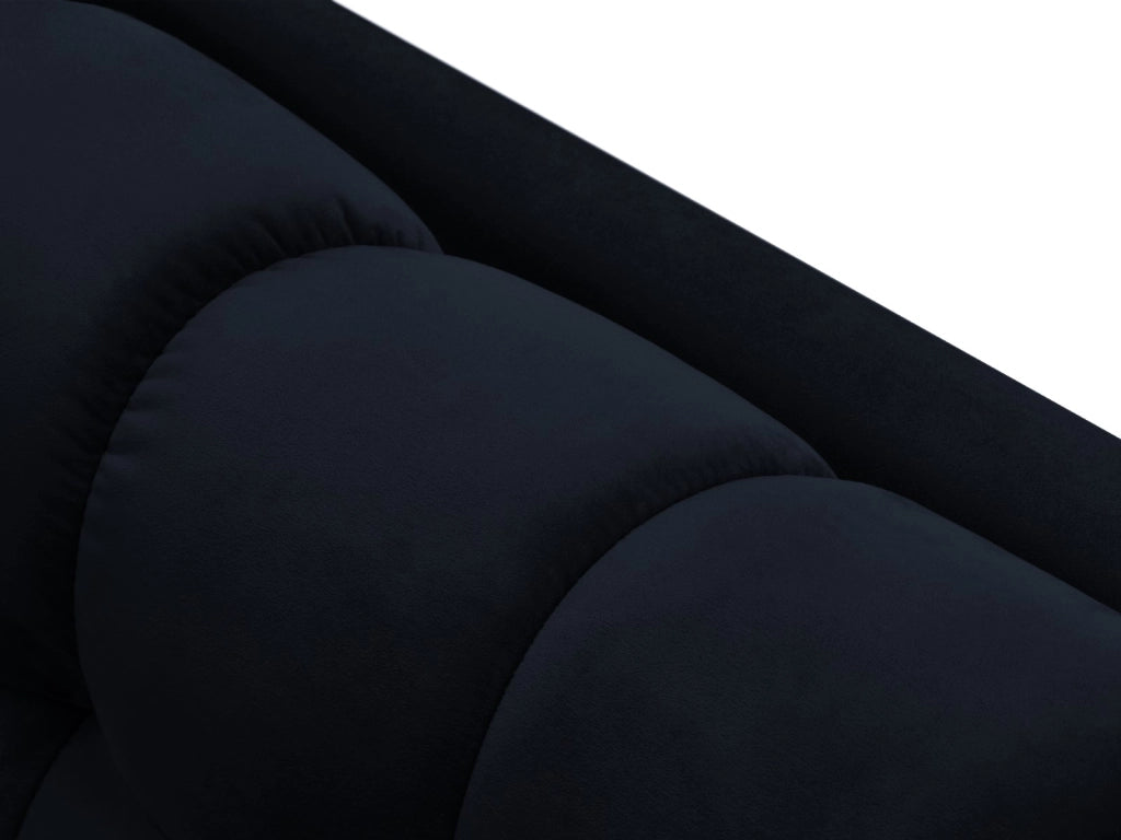 Cosmopolitan Design - Chaise longue sinistra "Bali" in velluto blu scuro 