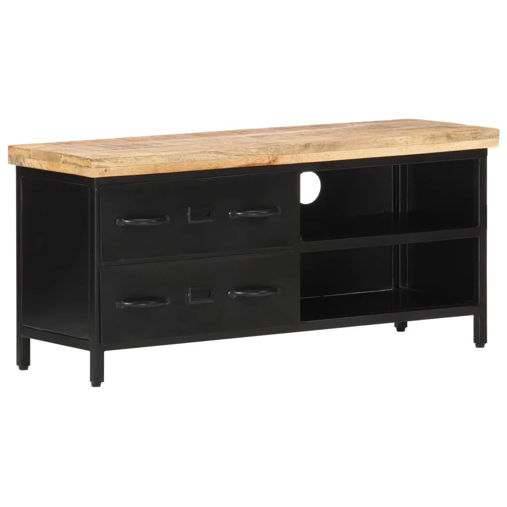 Mobile Porta TV 90x30x41 cm in Legno di Mango Grezzo 320662