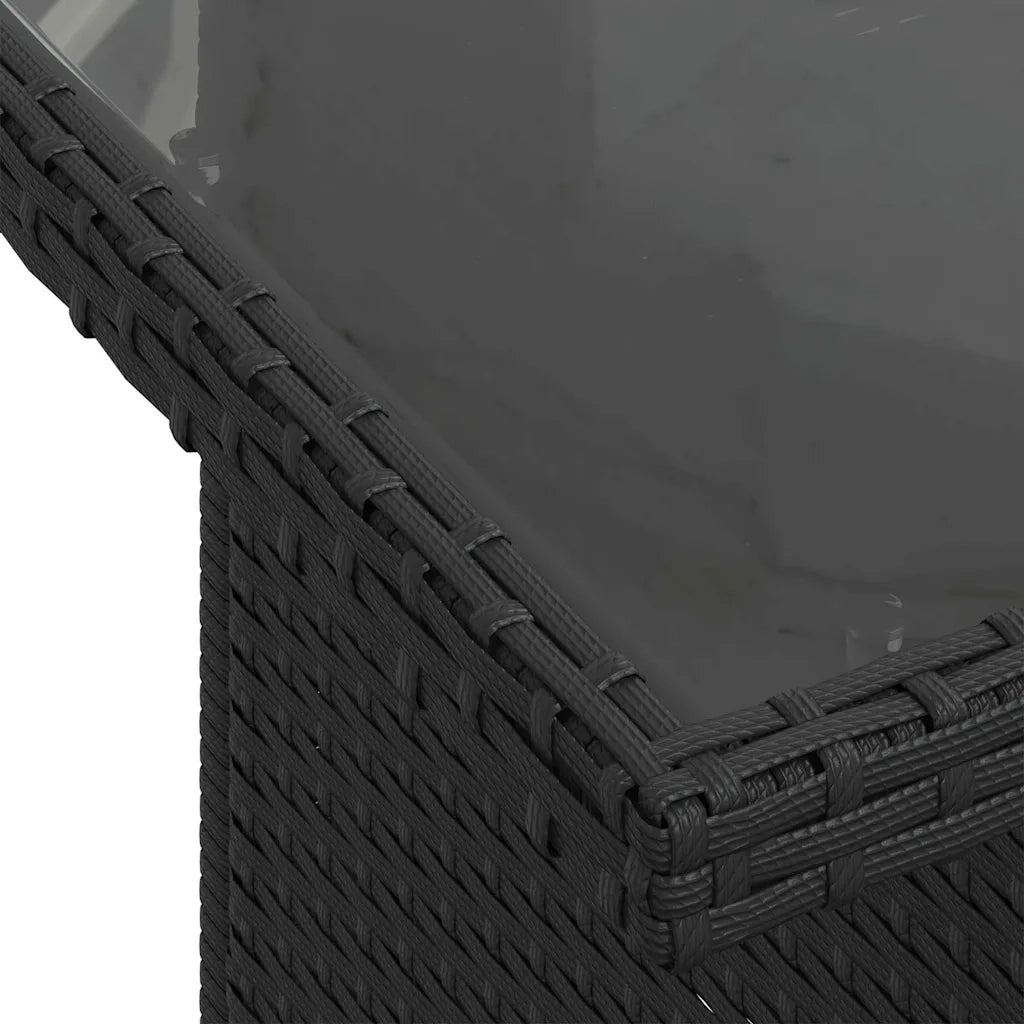 Set di divani con cuscino 10 pcs Nero polyrattan 3349069