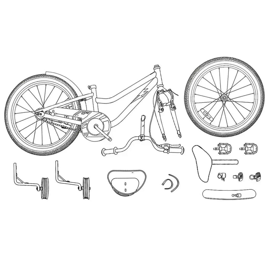 Bicicletta per Bambini | Bici per bambini 16 Pollici per bambini di 4-6 anni