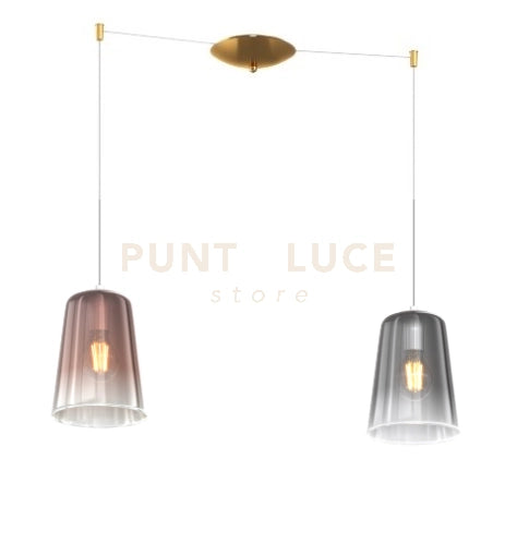 SOSPENSIONE OTTONE SAT. SPOSTABILE 2 LUCI (1 RA + 1 CR) 1164OS-S2 S-RC