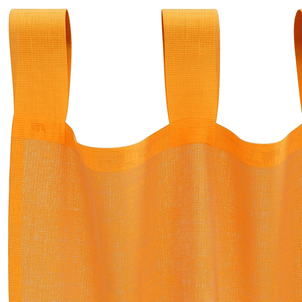 Tende in Voile con Passanti 2 pz Arancio 140x245 cm