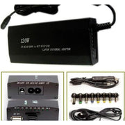 Trade Shop - Alimentatore Universale 120w Notebook Pc Casa Auto Usb Universale 9 Adattatori -