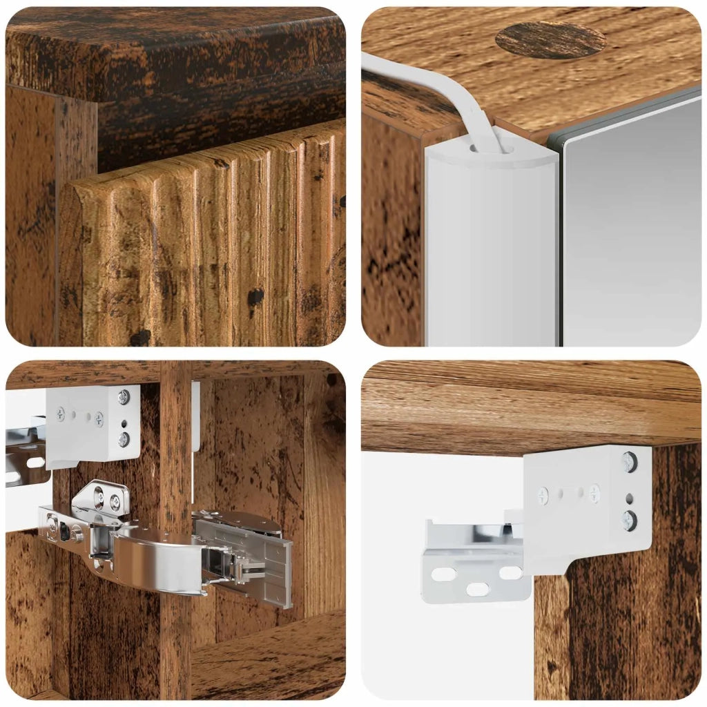 Set di mobili per il bagno 6 pz Legno antico 3407157