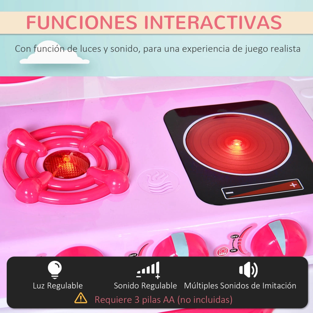 Cucina Giocattolo Bambini ¨C Minimal ¨C Rosa 78x29x87 cm