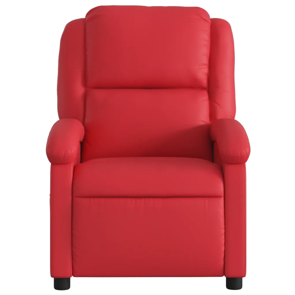 Poltrona Reclinabile Rossa in Similpelle 371780