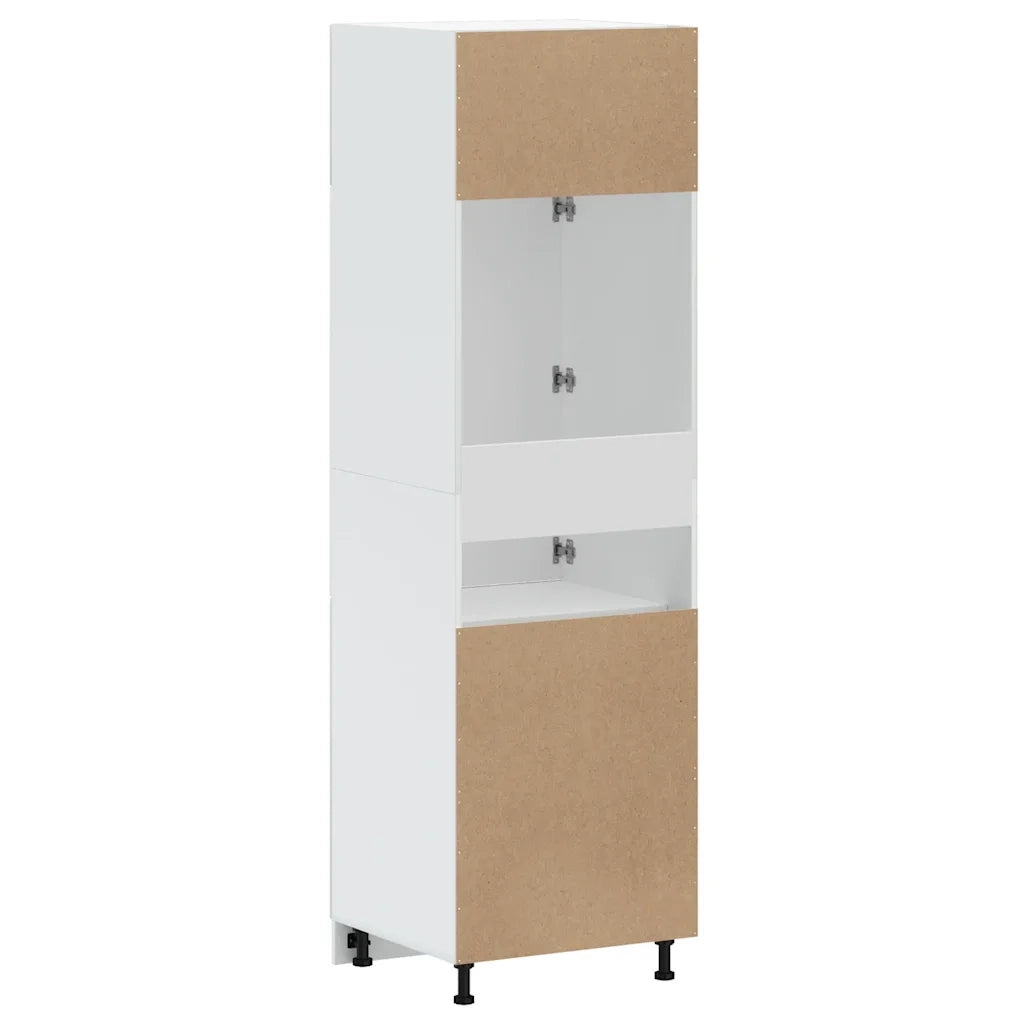Armadio da Cucina Lucca Bianco Lucido in Legno Multistrato 853869