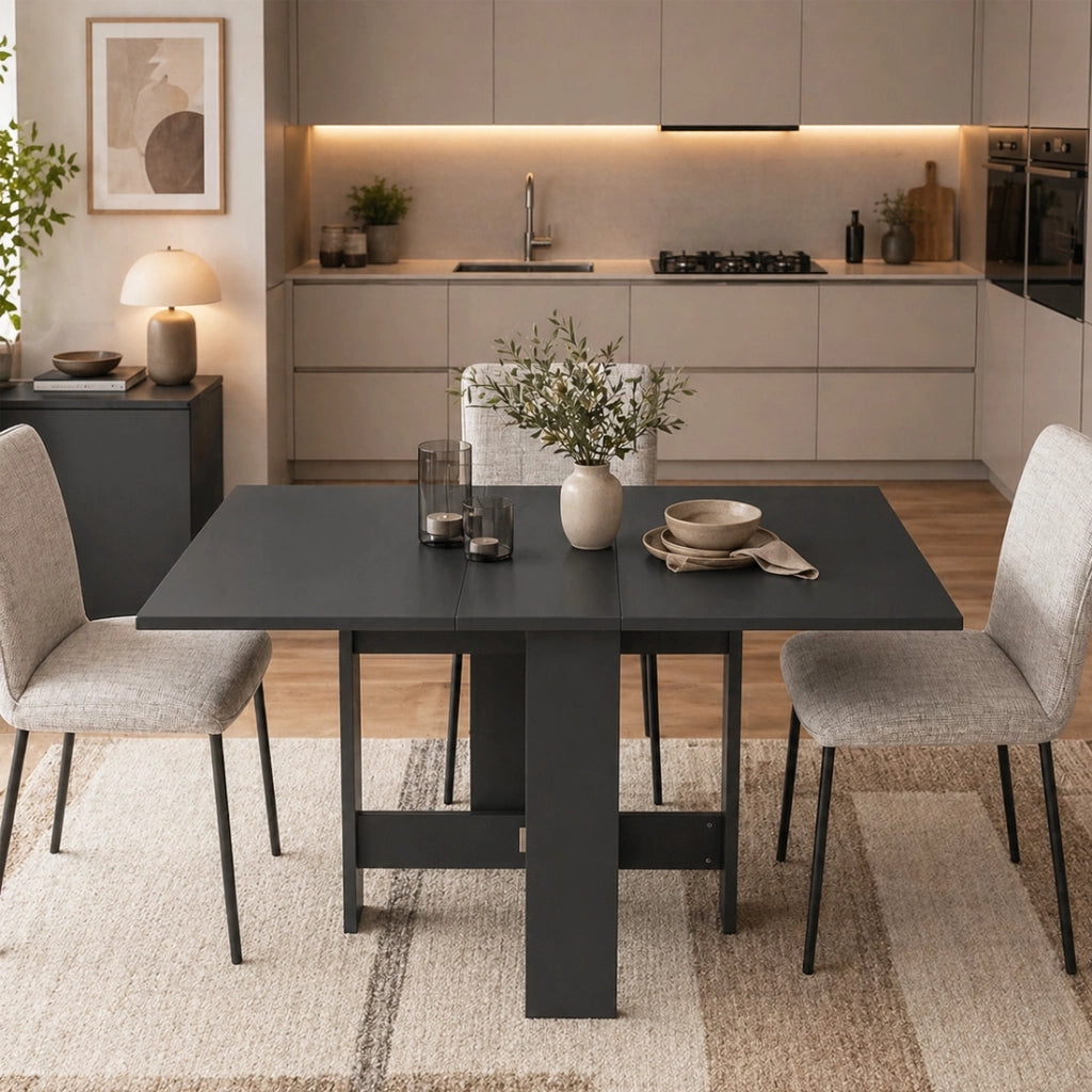 Tavolo consolle allungabile Artemio 30-130x76 cm Salvaspazio Legno Antracite