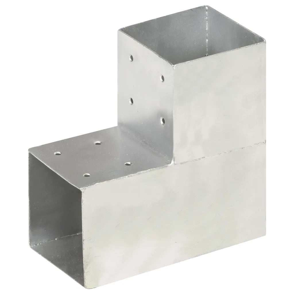 Connettori Pali a Forma di L 4 pz in Metallo Zincato 101x101 mm CFW2420812