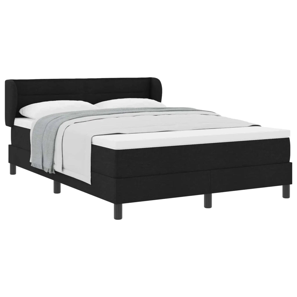 Letto a molle con materasso Nero 140 x 200 cm Tessuto 3339963