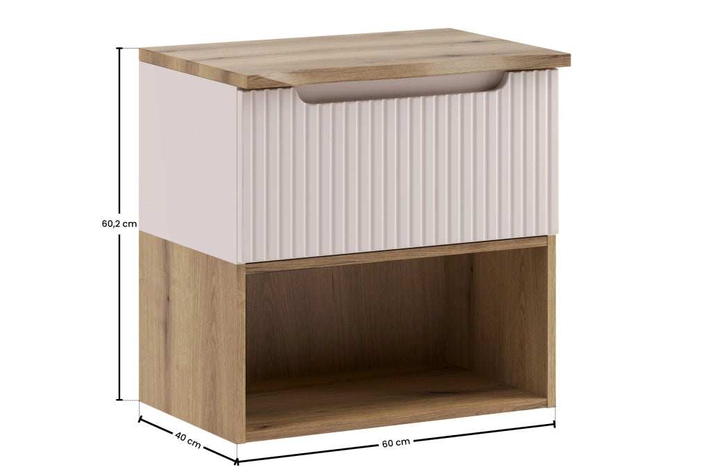 Set mobili bagno 60 cm con piano Nova Cashmere 60 cm