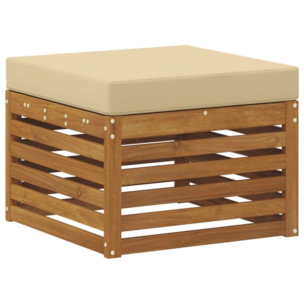 Set di divani da esterno con cuscino 8 pcs Naturale e Beige 3384724