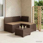 Divano da esterno-Divano da Giardino 3 posti con cuscini in look rattan PP 553948