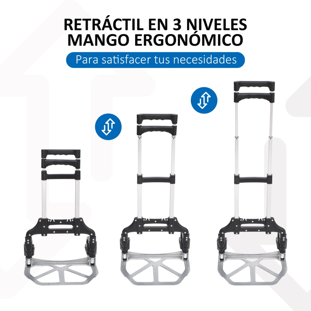 Carrello Pieghevole ¨C Zephmum ¨C Alluminio 41x38,5x100 cm