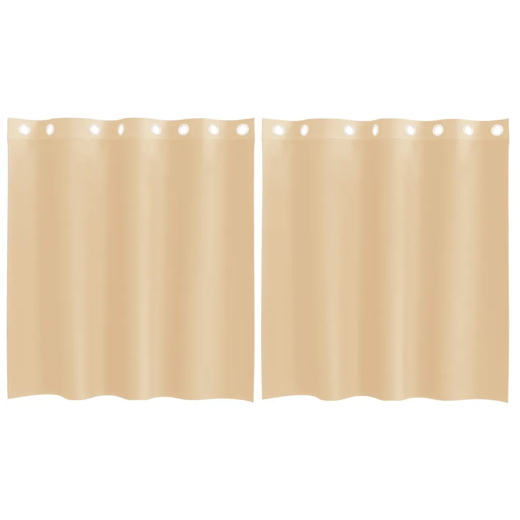 Tende in Voile con Occhielli 2 pz Sabbia 4102119