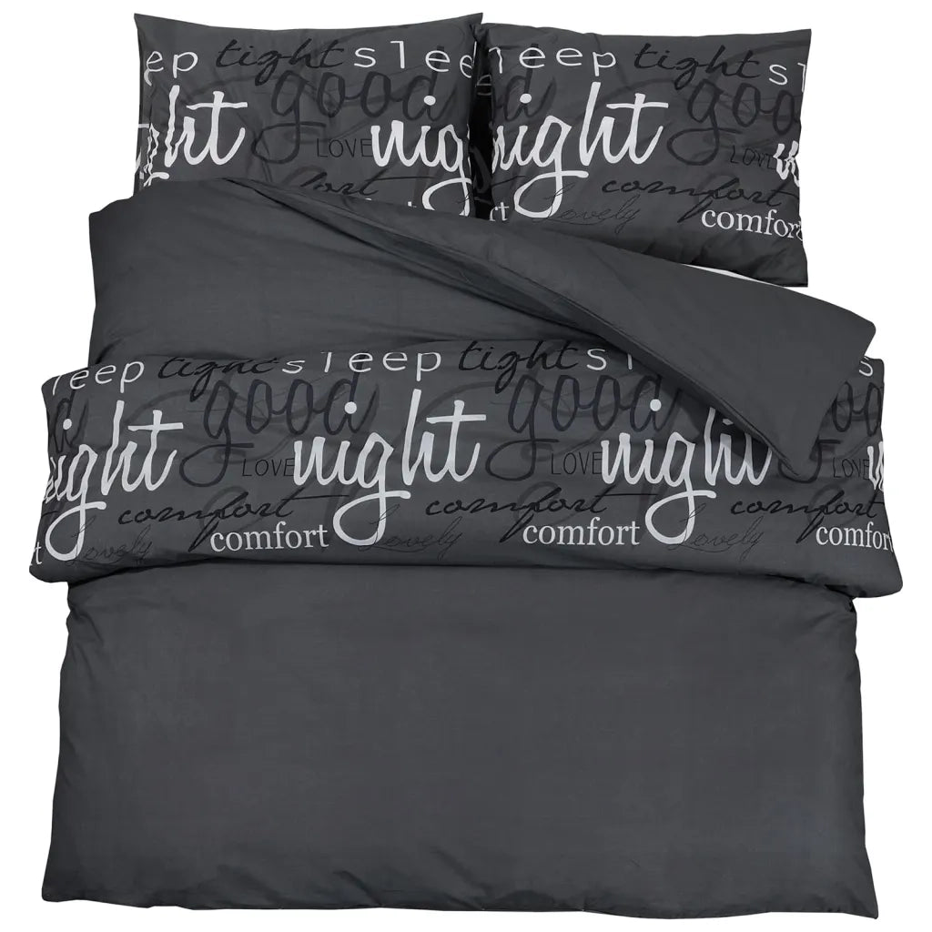Set Copripiumino Nero 155x220 cm in Cotone 136530