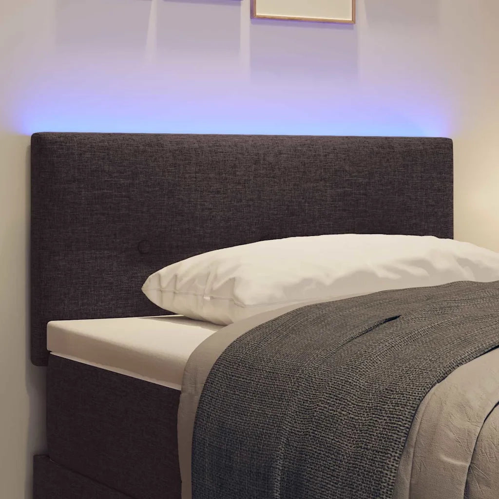 Testiera | Testata LED con strisce LED Marrone Scuro 100 cm Tessuto