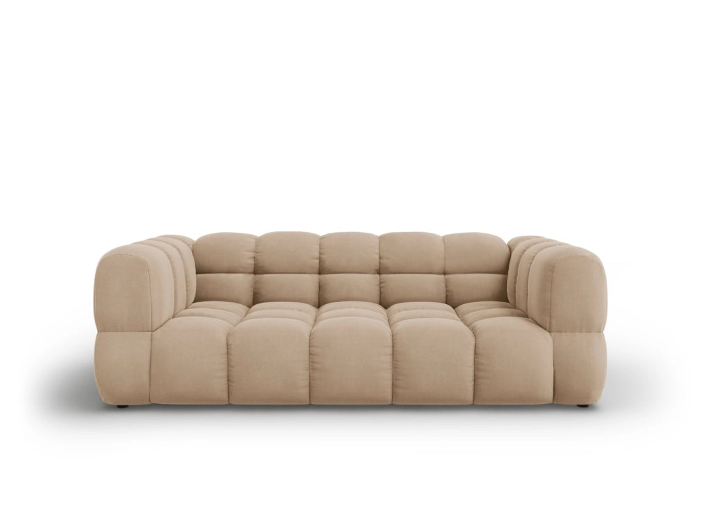 Cosmopolitan Design - Divano "Sky" 3 posti in velluto sabbia 