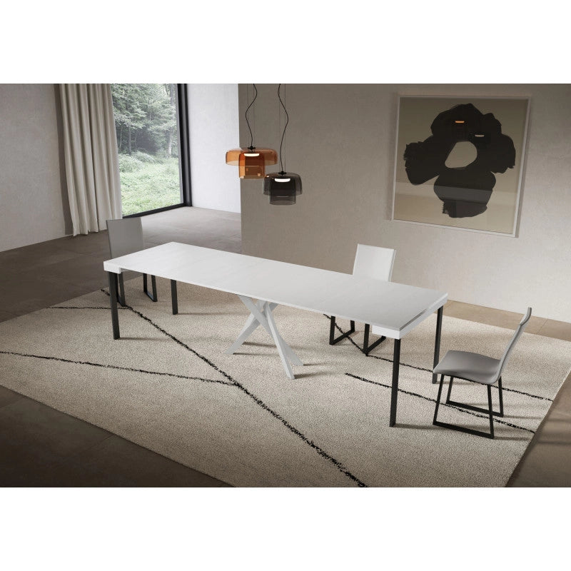Consolle allungabile 90x40/300 cm Saki Evolution - Bianco Frassino