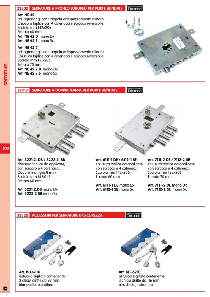 1pz atra blocchetto c-chiave mm.92 art.blo3110 cod:ferx.39420