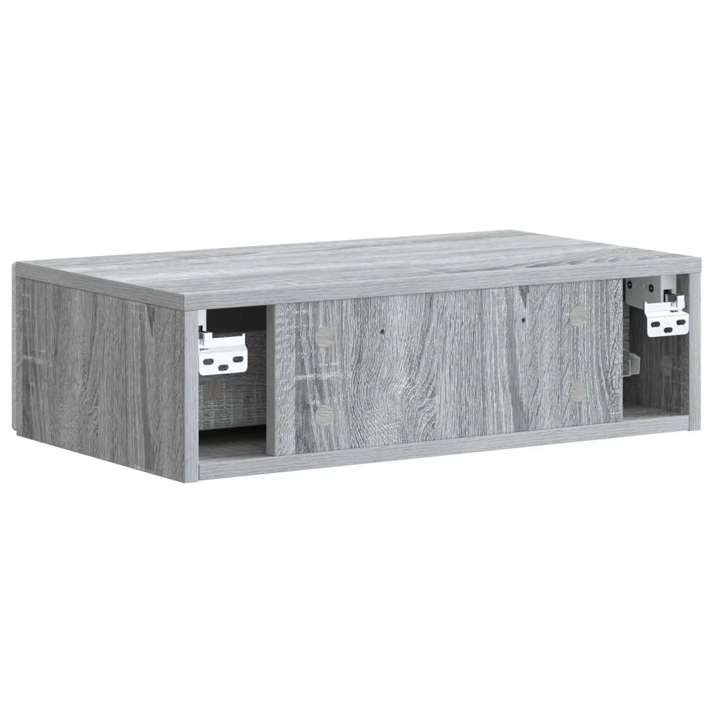 Tavolino da Parete Laterale 59 x 34,5 x 17 cm Grigio Sonoma 898151