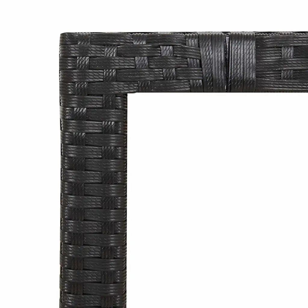 Set Bistrò da Giardino 9 pz con Cuscini in Polyrattan Nero 3276983
