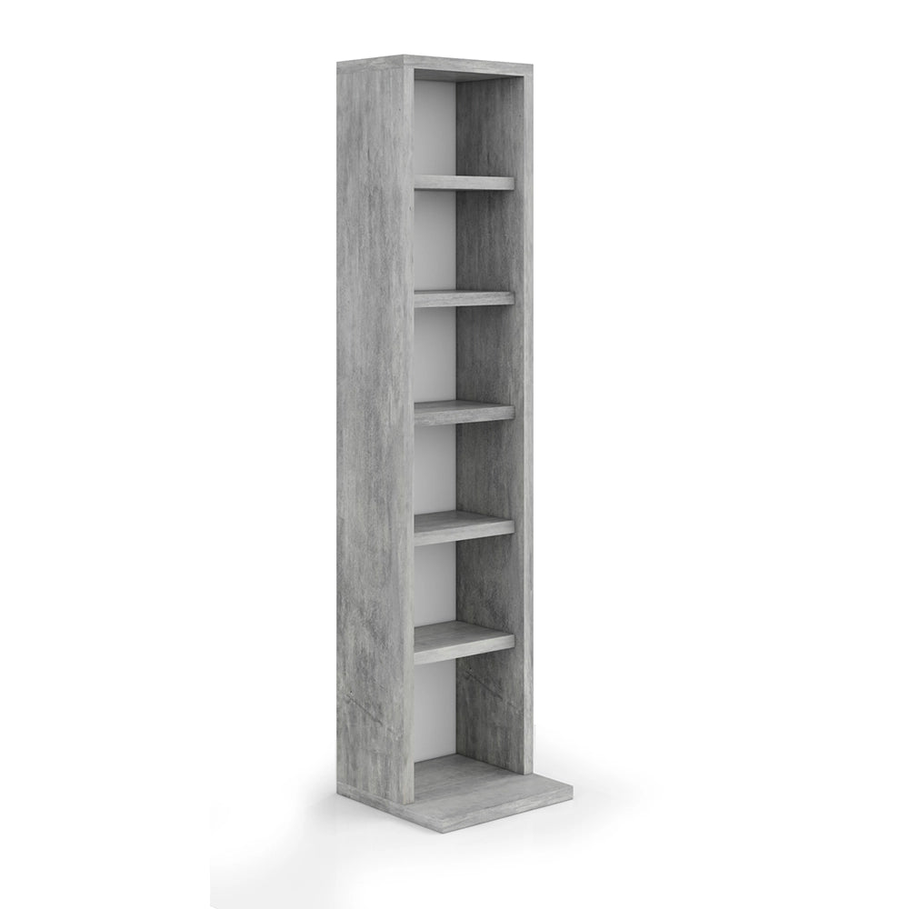 Vicco Scaffale porta cd Calcestruzzo 21 x 91.8 cm