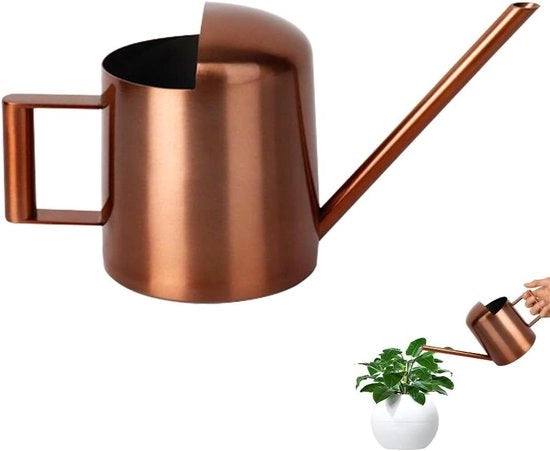 Mini-spruzzatore in acciaio inossidabile da 300 ml con lungo getto per piante da appartamento (bronzato)
