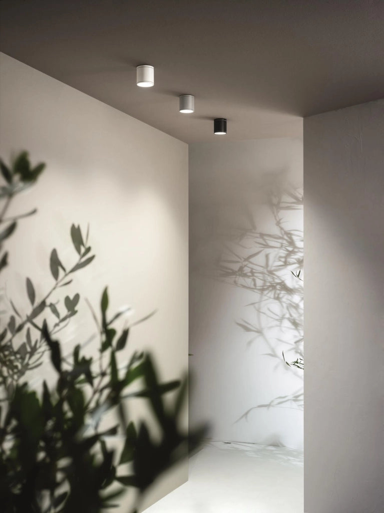 PLAFONIERA PER ESTERNI JUBO 1 LUCE ATTACCO GU10 NERO D.9CM