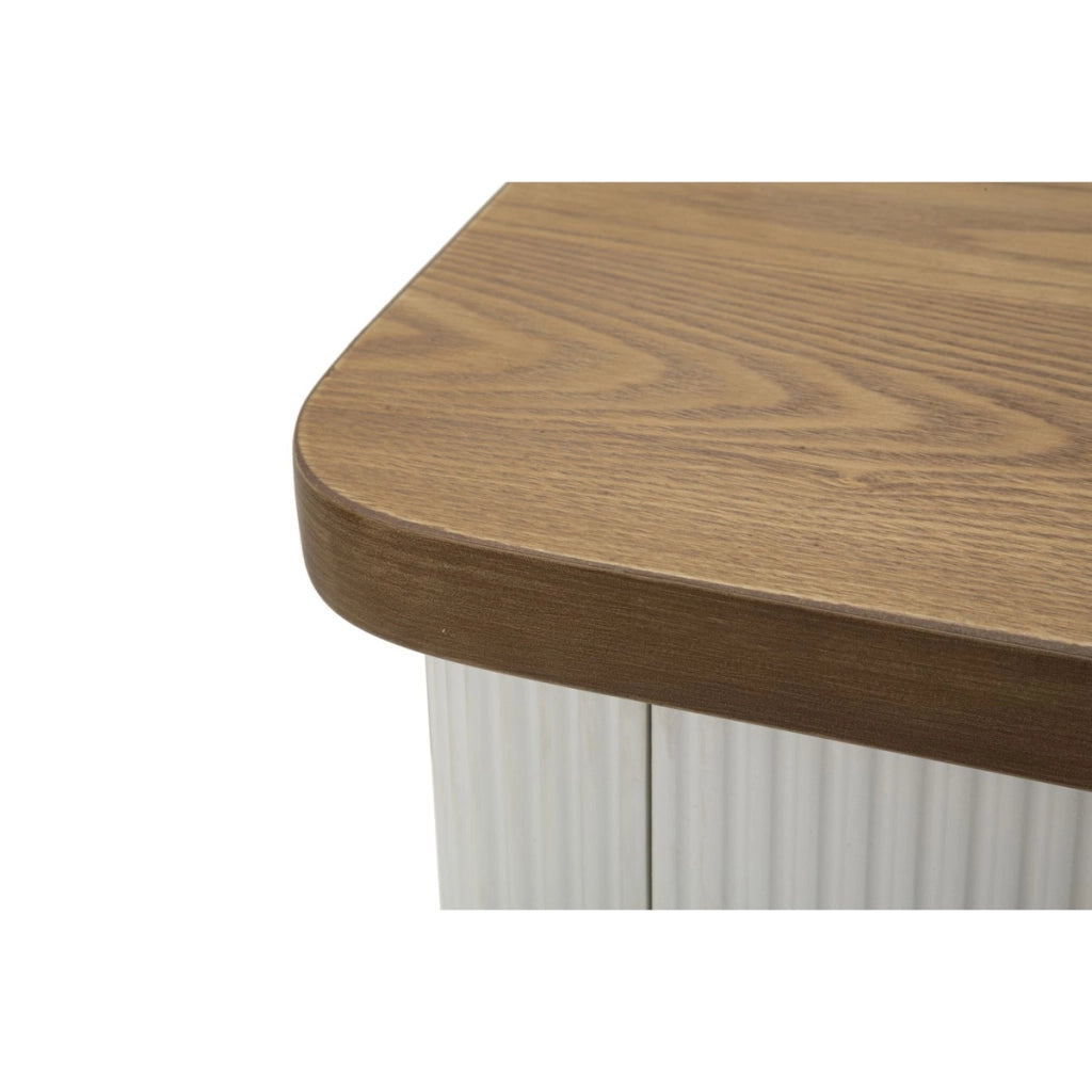 Comodino VKH15, Bianco, MDF, 48x40x62 cm