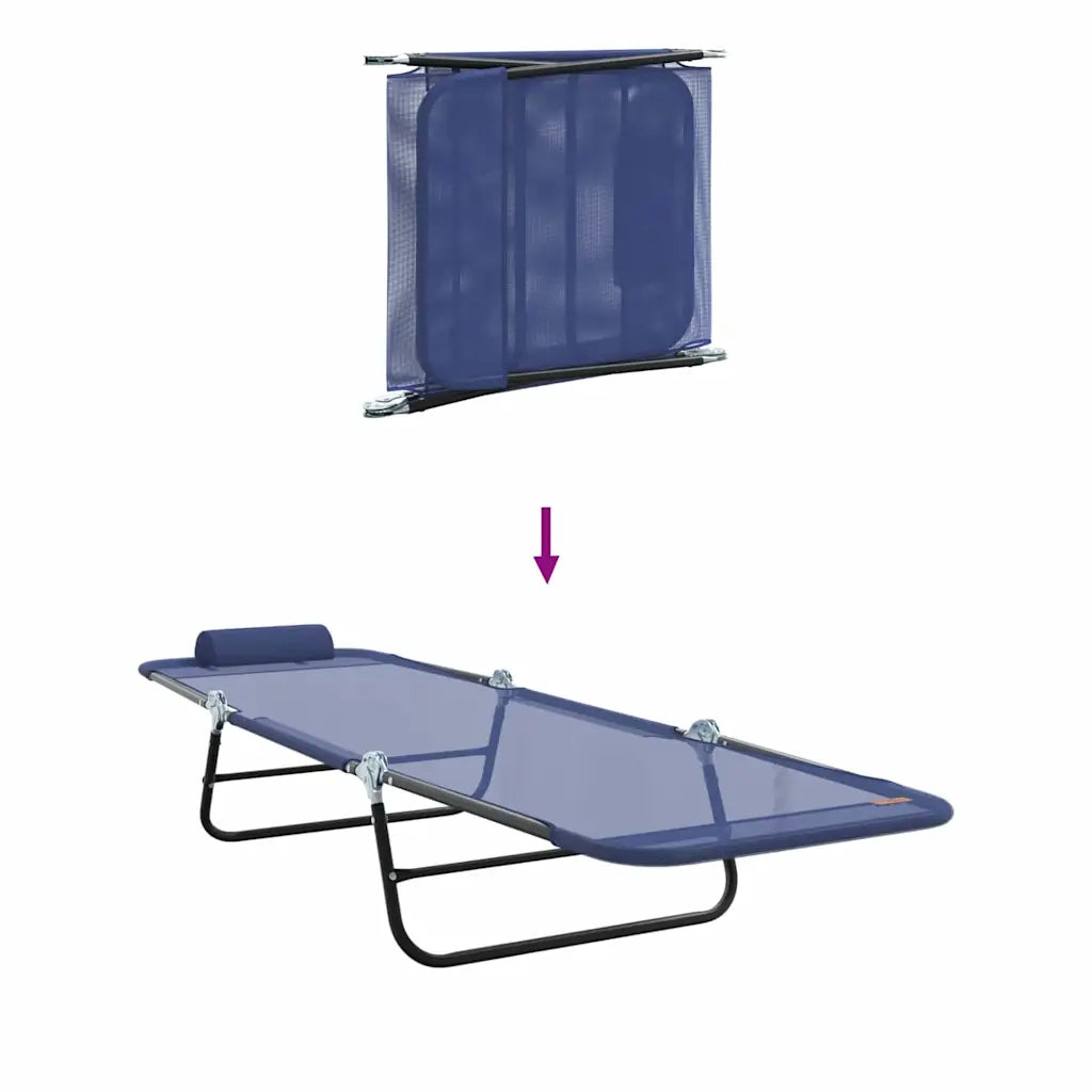 Lettino prendisole pieghevole Blu navy 182 x 55 x 85,5 cm 42003154