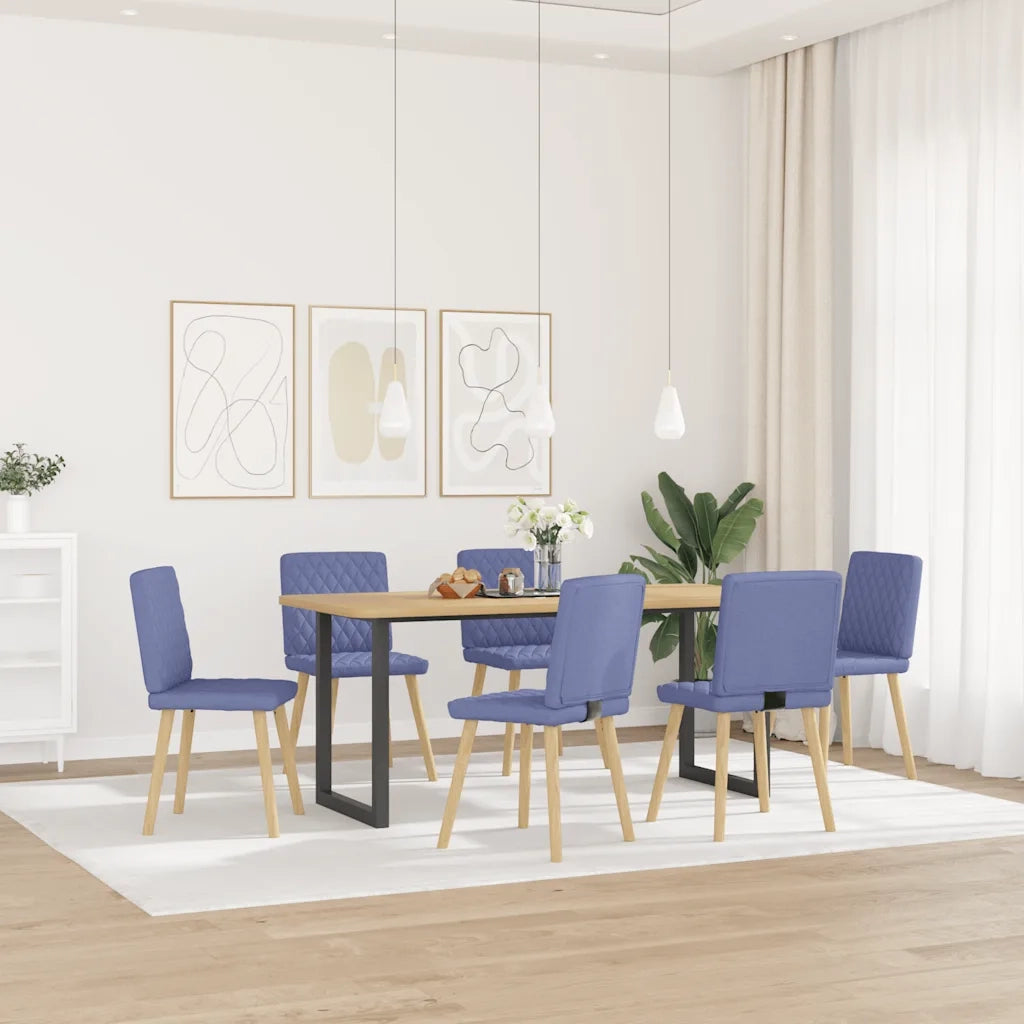 Sedie da Pranzo 6 pz Blu Jeans in Tessuto 3315501