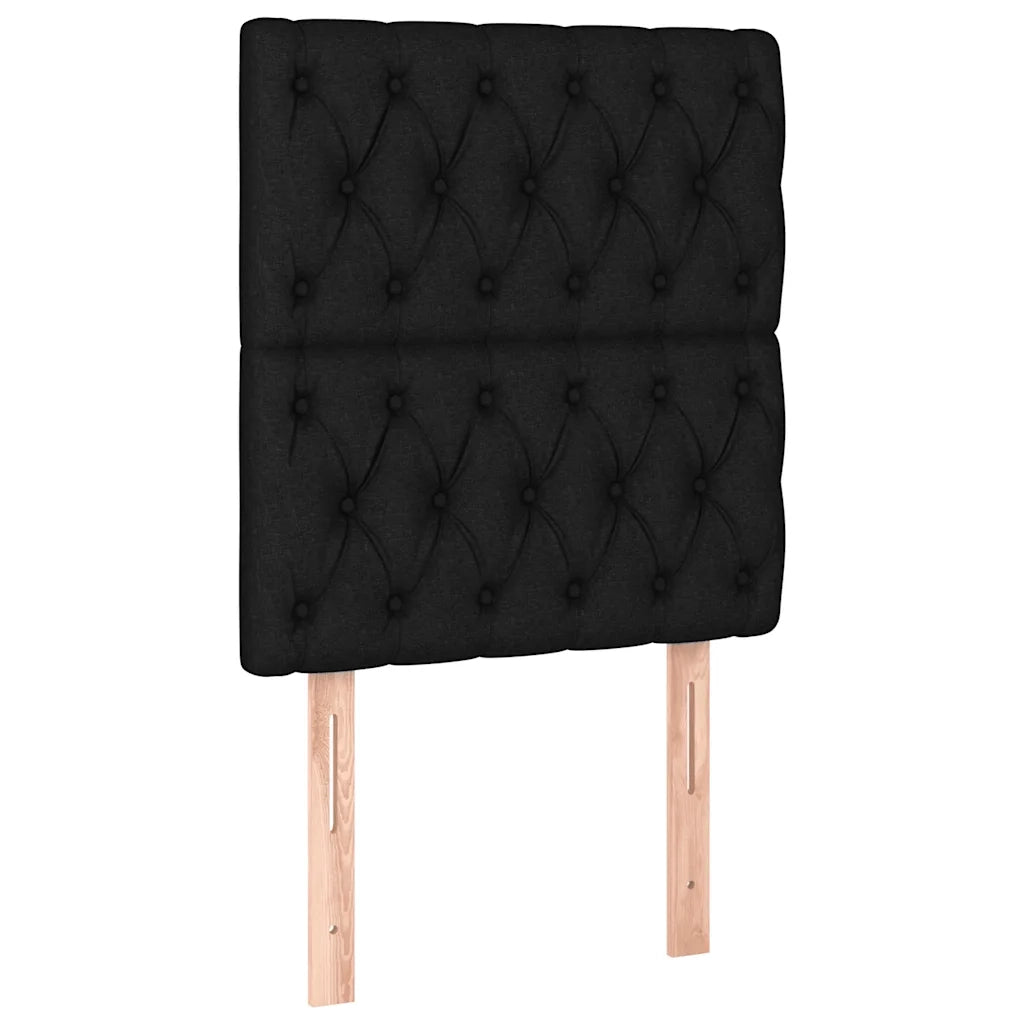 Letto a Molle con Materasso e LED-Struttura Letto con Materasso Nero 80x200 cm in Tessuto 280052