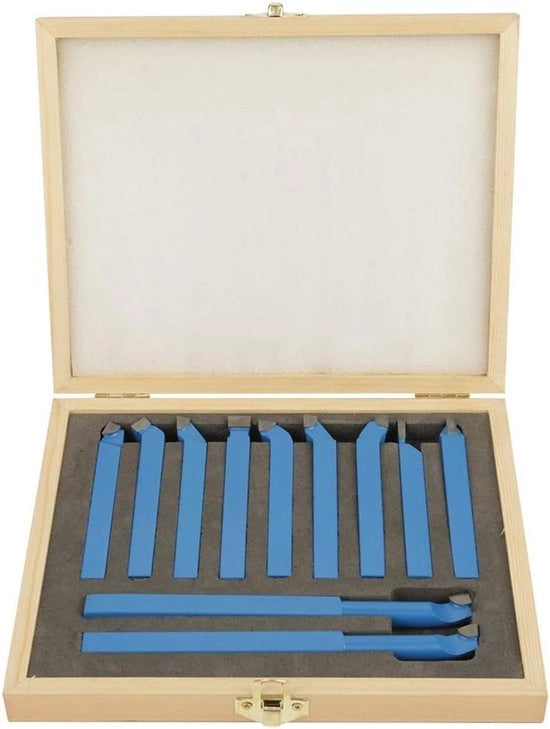 Set di 11 pezzi per la lavorazione di 12 x 12 mm - per fissaggio - per fresatura - per taglio - alta velocità di lavorazione per banche di testa generali e CNC