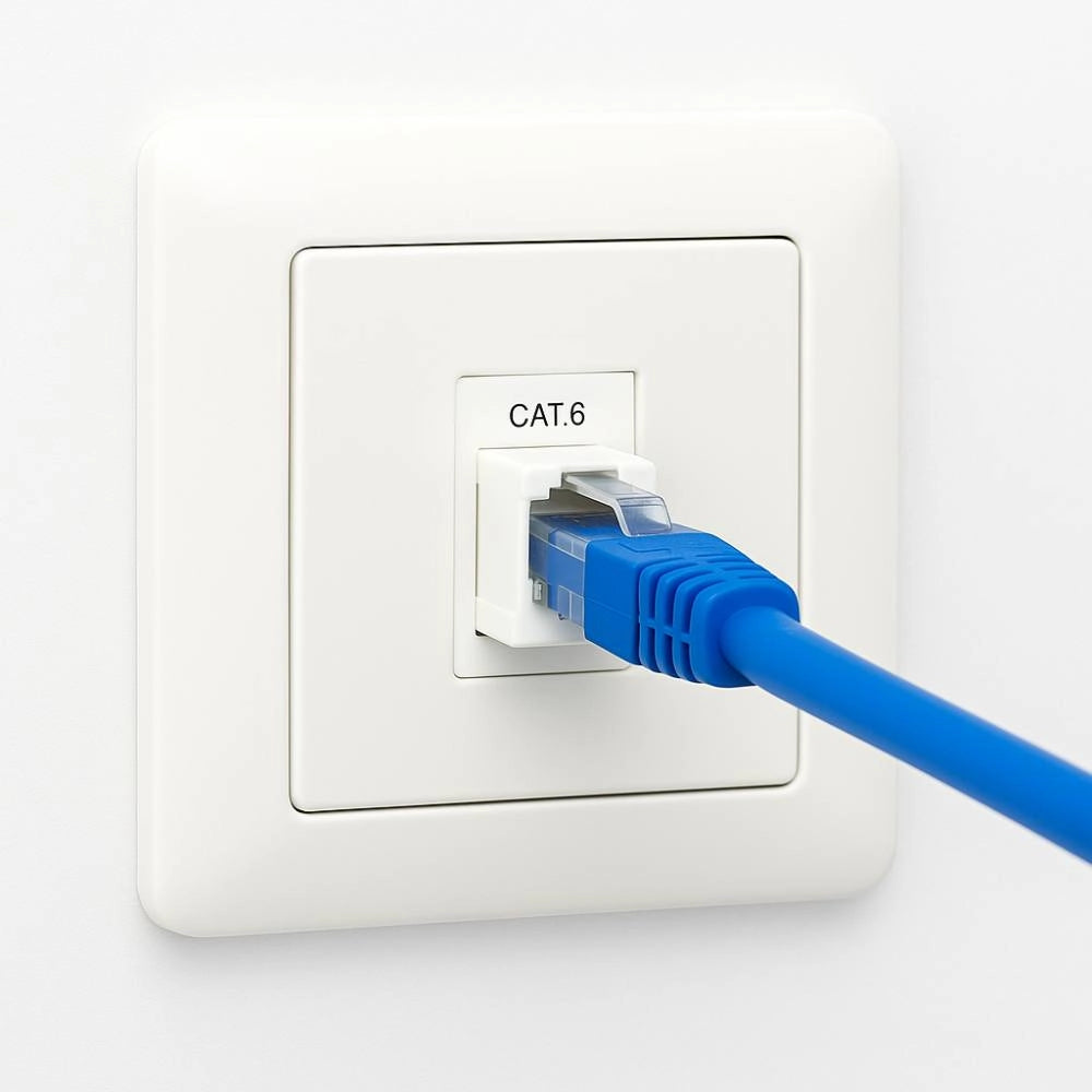 Frutto keystone rj45 utp cat6 bianco per reti ethernet