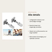 Accessori per surf - Fin per longboard e paddleboard - 2 pezzi - 316 acciaio inossidabile - materiale duraturo